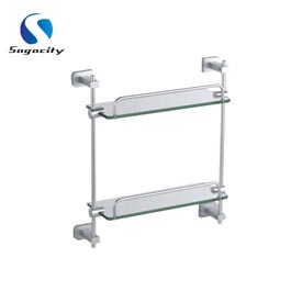 dual glass shelves